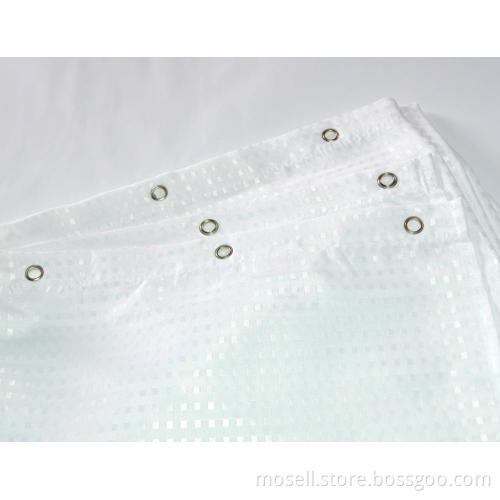 Solid Color Jacquard Waterproof Shower Curtain